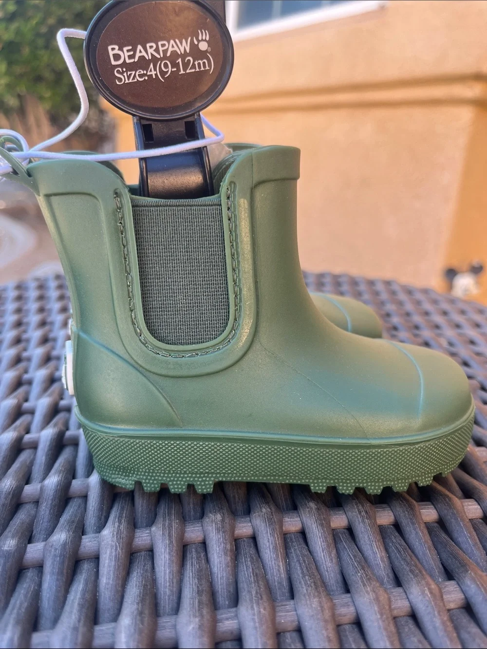 BearPaw Kids Green Waterproof Rain Boots